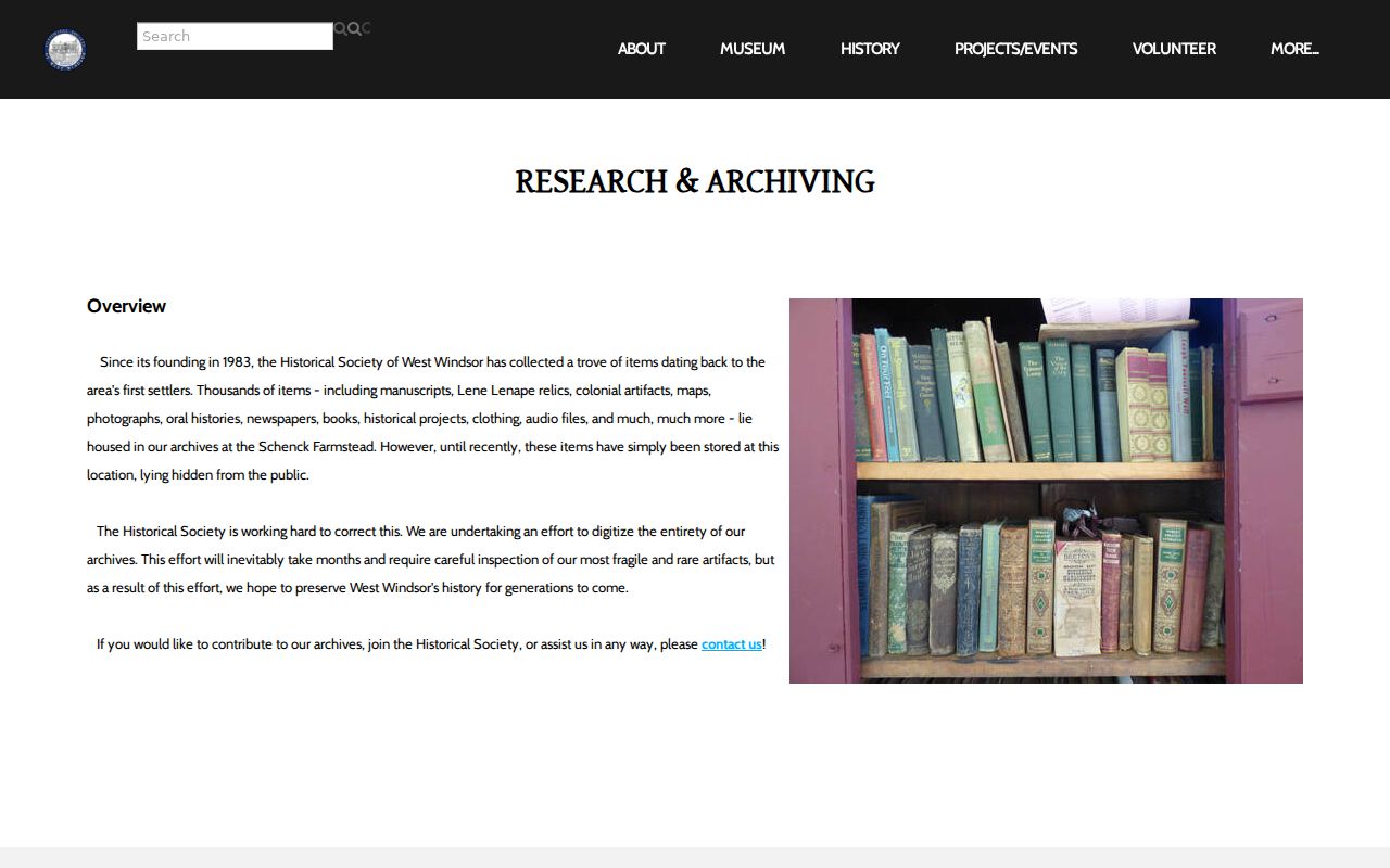 West Windsor city directory research at the Historical Society of West Windsor archives
