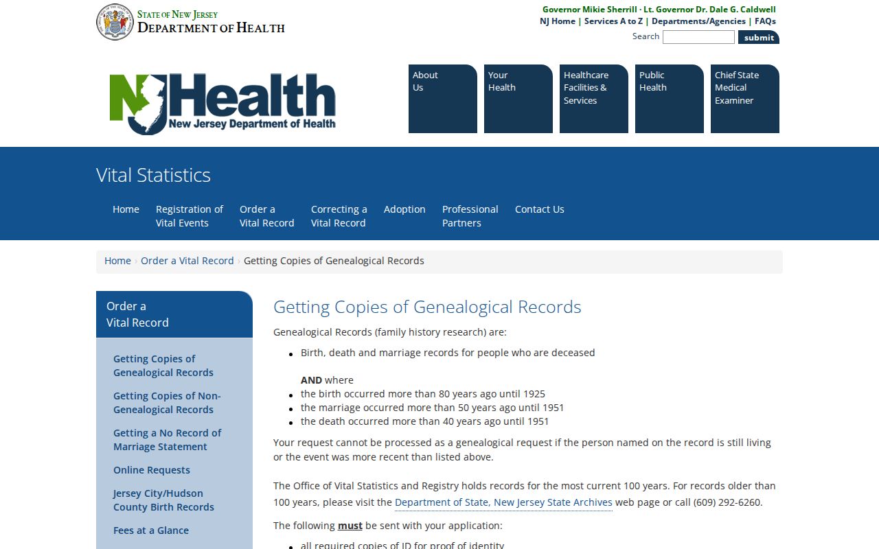 West Windsor residents directory New Jersey genealogical vital records application instructions