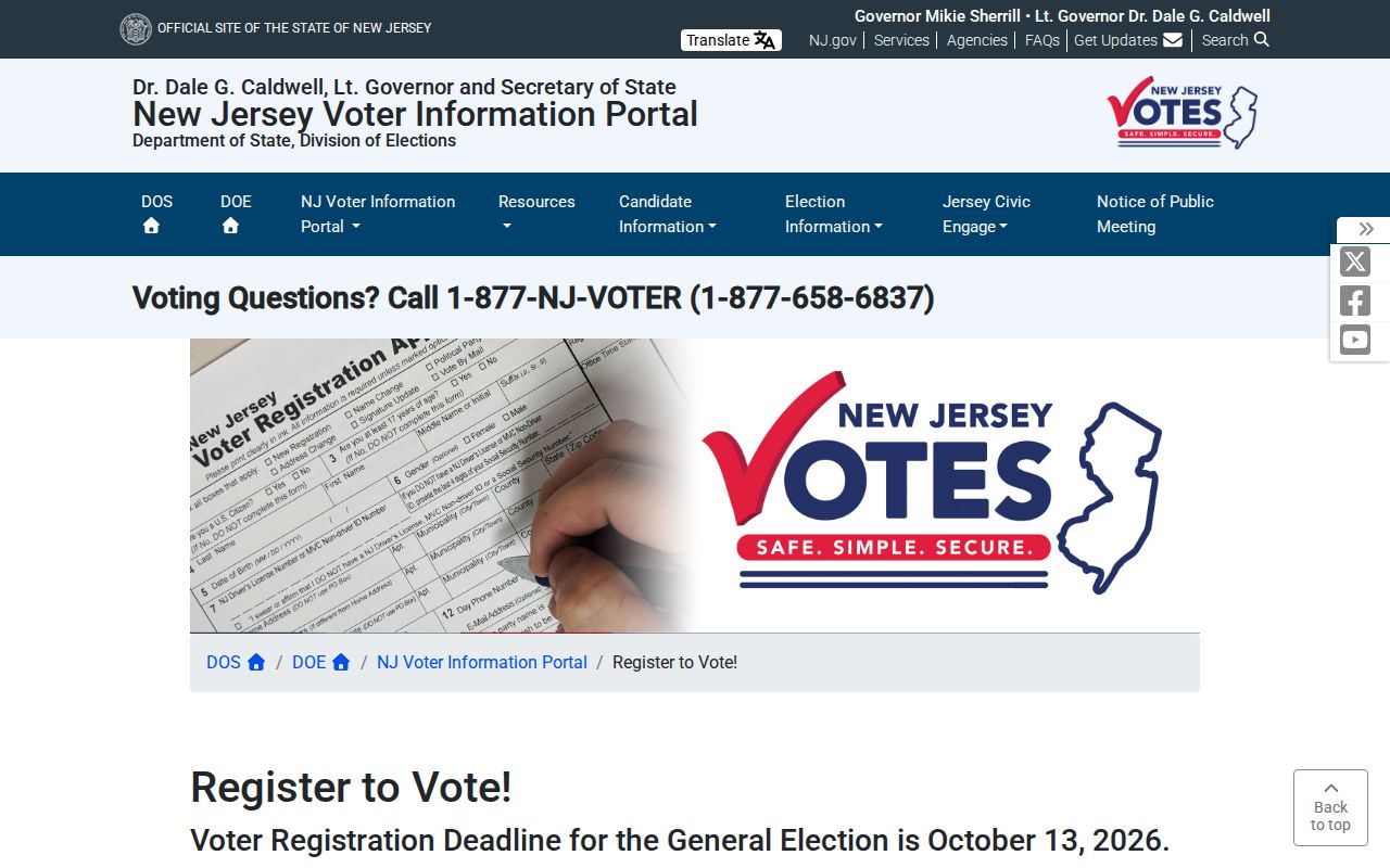West Windsor residents directory New Jersey voter registration and search gateway