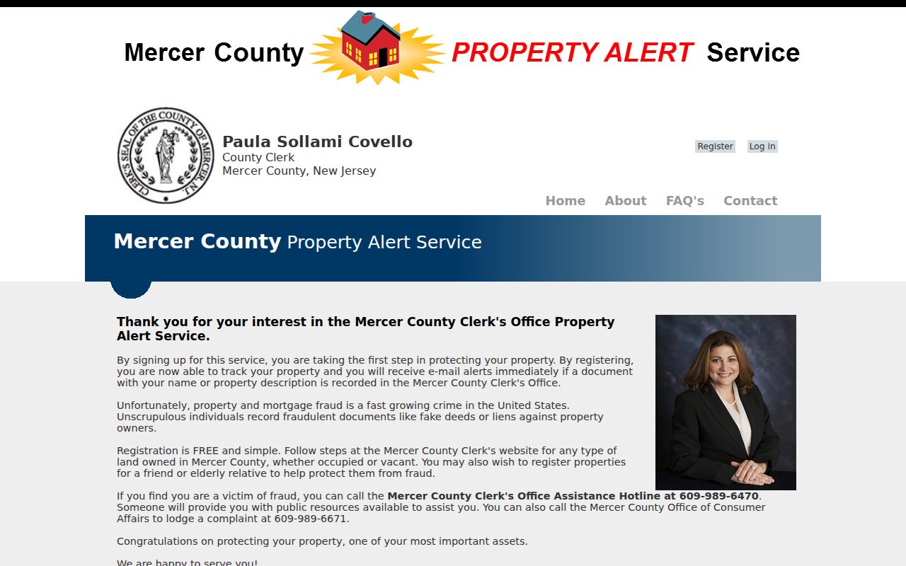 West Windsor neighbors Mercer County Property Alert legal parcel monitoring